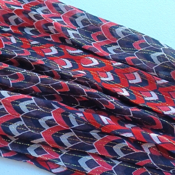 Anthropologie Bl-nk London Sequin Embellished Blouse, Size xs, red, black... - Picture 6 of 9